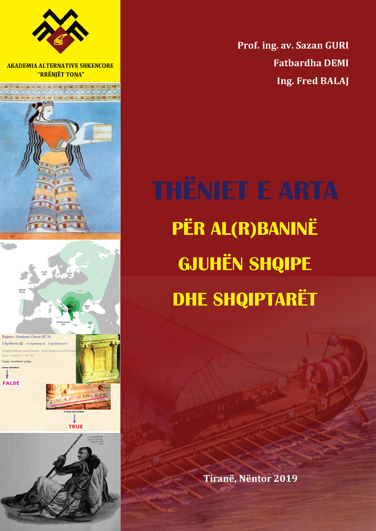 Kopertina e librit Thëniet e arta për shqipërinë, gjuhën shqipe dhe shqiptarët