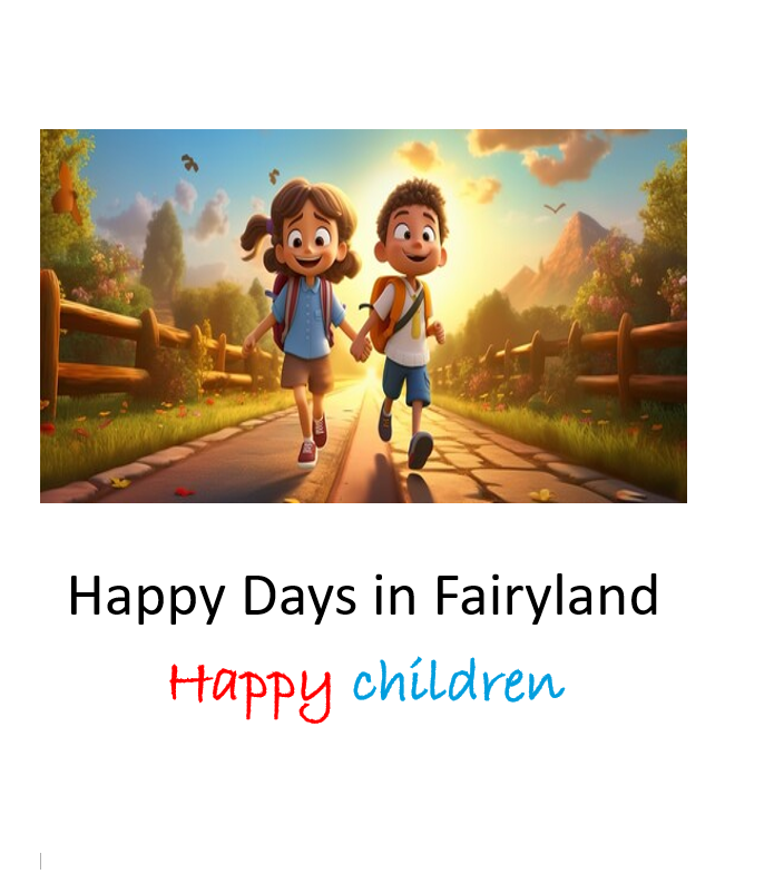 Kopertina e librit Happy Days in Fairyland Happy children