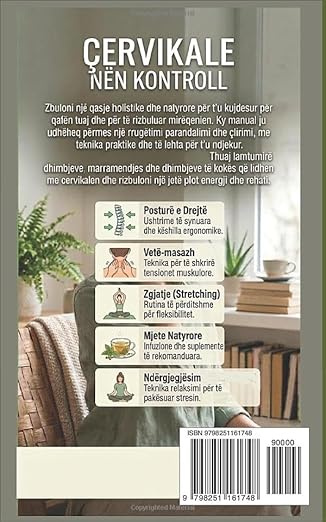 Kopertina e librit Cervikalja: Si të lehtësoni dhe të mbani nën kontroll dhimbjen e qafës