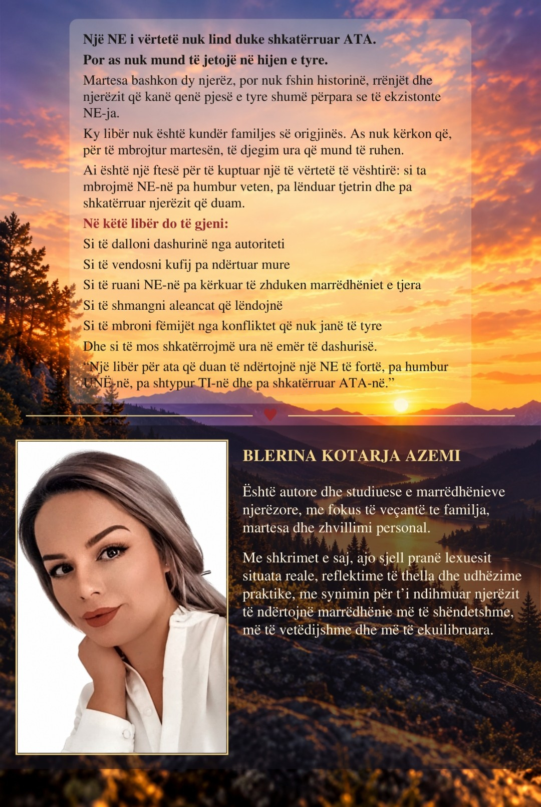 Kopertina e librit Mos më thuaj " Familja ime"